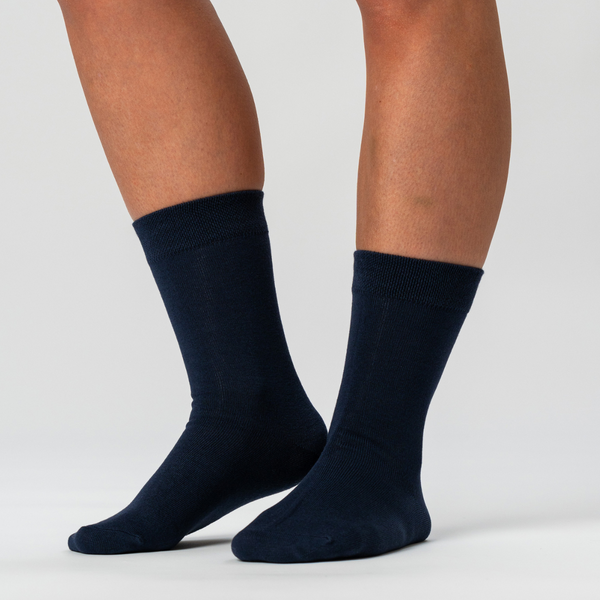 10 Paar marineblaue Bambussocken