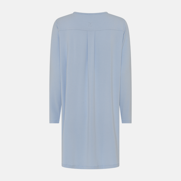 Bea Langarm-Bambus-Nachthemd - Kentucky Blue