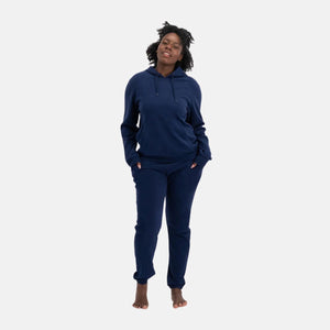 Gaby Blå bambus hoodie fra Bamboo Basics