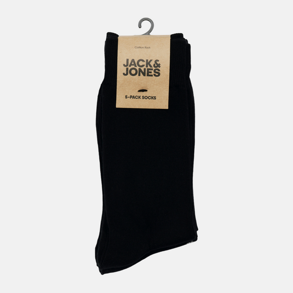 JACBASIC Bambus Socken schwarz 5er Pack