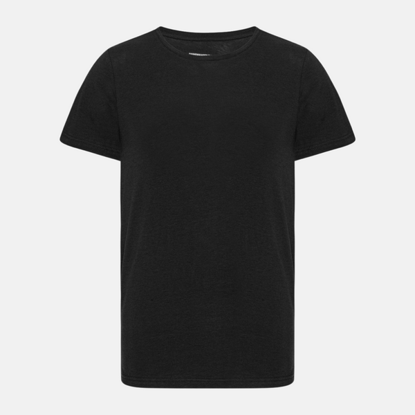 Schwarze Slim Fit Bambus-T-Shirts mit Rundhalsausschnitt - 2er-Pack