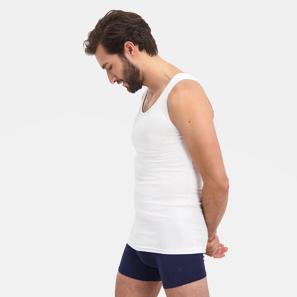 Stef Bambus Tank Top - weiß 2er Pack