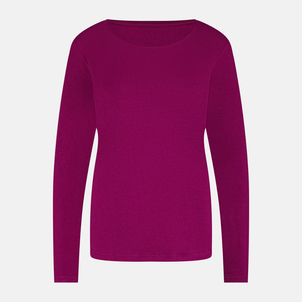 Nina Langarm-Pyjama-Set burgunderrot