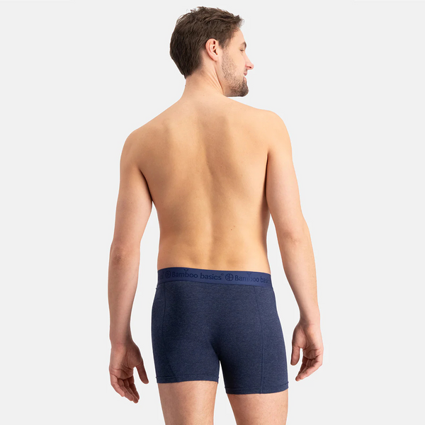 Rico Bambus Unterhosen - Grau - Blau meliert - Blau 3er Pack