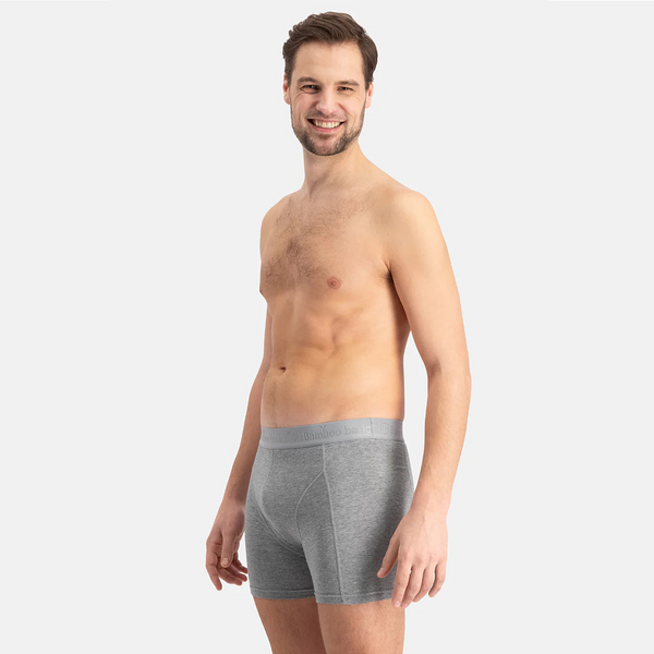 Rico Bambus Unterhosen - Grau - Blau meliert - Blau 3er Pack