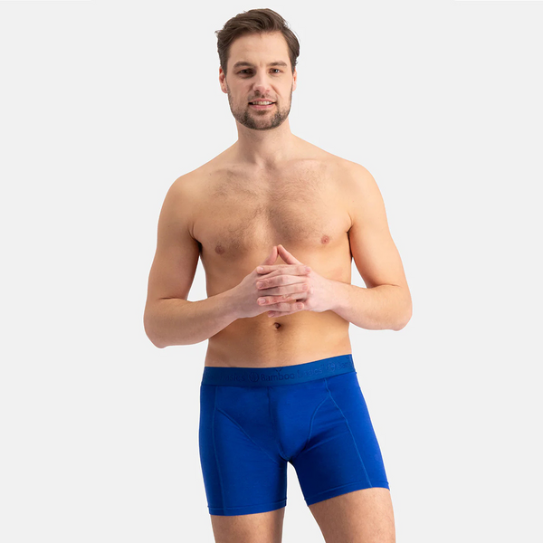 Rico Bambus Unterhosen - Grau - Blau meliert - Blau 3er Pack
