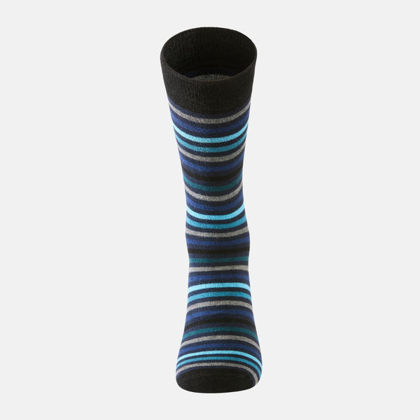 Blau gestreifte Socken aus Bambus
