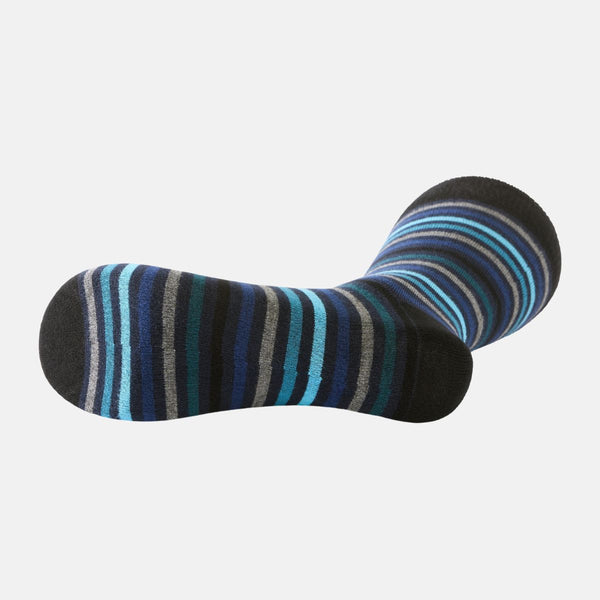 Blau gestreifte Socken aus Bambus