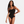 Schwarzer Bambus-Bodystocking mit dünnen Trägern