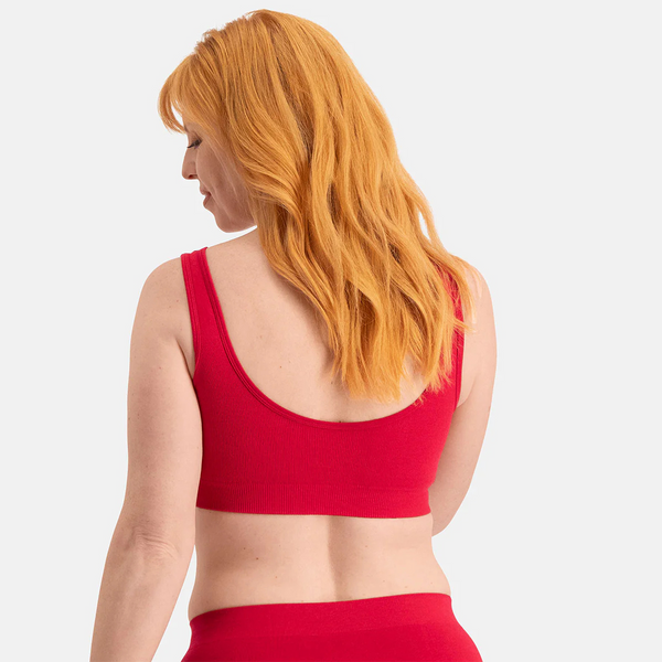 Fleur Bambus gepolsterter BH ohne Bügel - rot