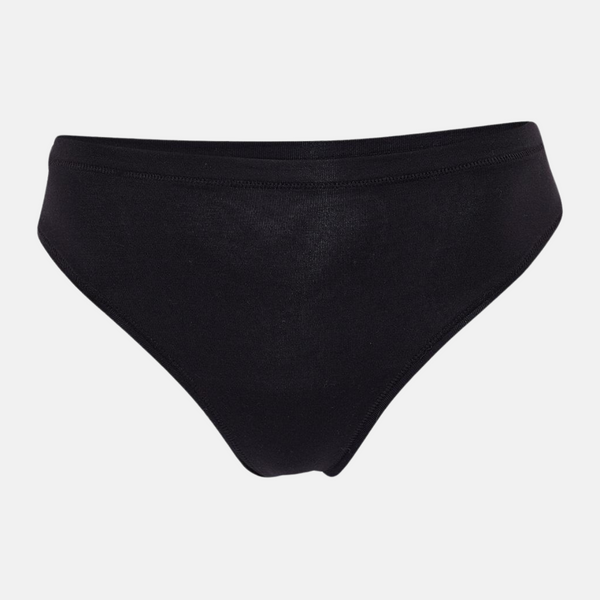Black bamboo thong panties