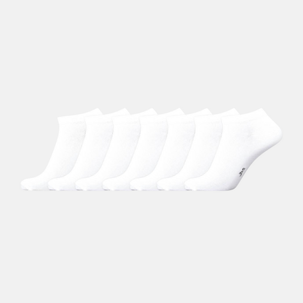 7er Pack weiße Bambus-Socken