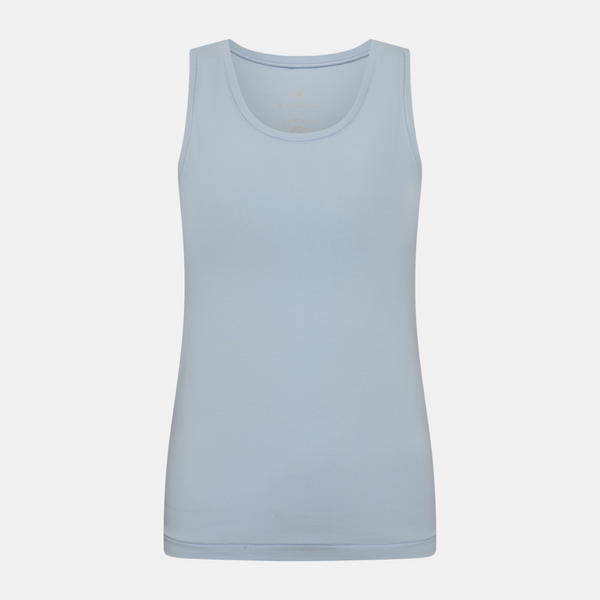 Hellblaues Bambus-Tanktop mit breitem Träger