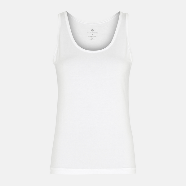 Weißes Bambus-Tanktop mit breitem Träger