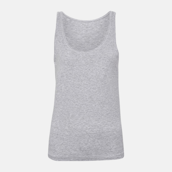 Hellgraues Bambus-Tanktop mit breitem Träger