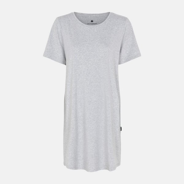 Bambus-T-Shirt-Kleid hellgrau