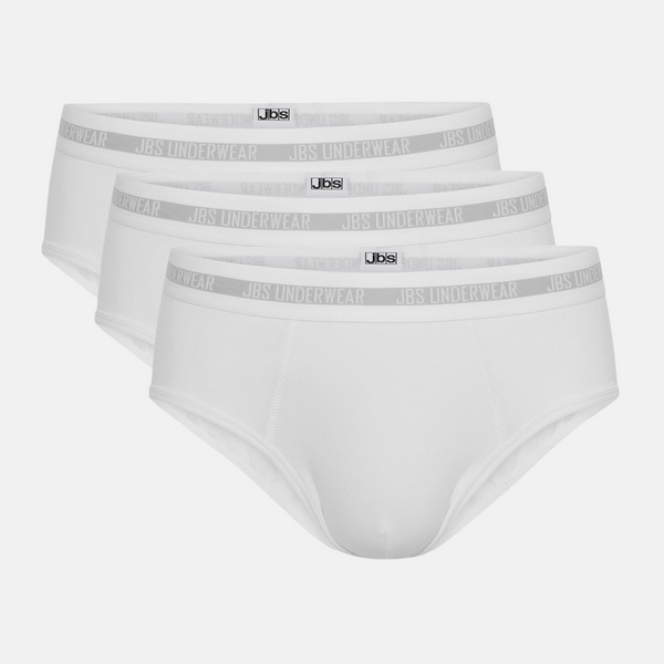 3 Paar weiße Herren-Slips aus Bambus