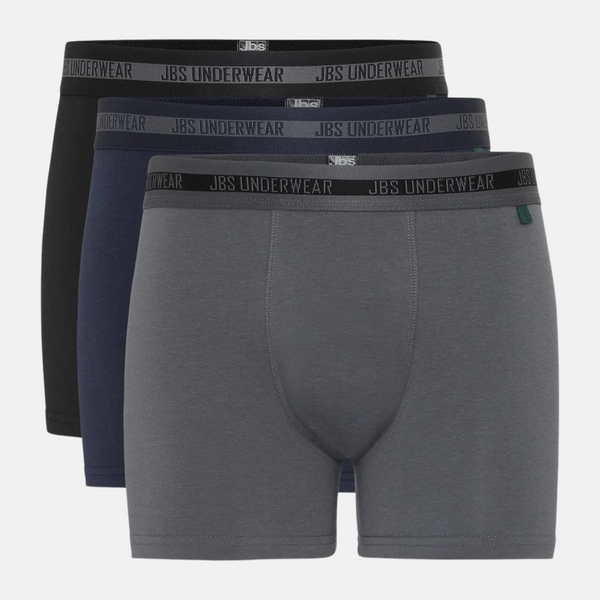 3 Paar Bambus-Unterwäsche schwarz - marineblau - grau