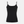 Schwarzes Bambus Tank Top dünner Träger