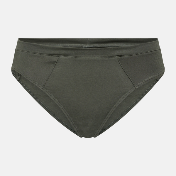 Grünes Bambus-Tai-Höschen mit femininen Details