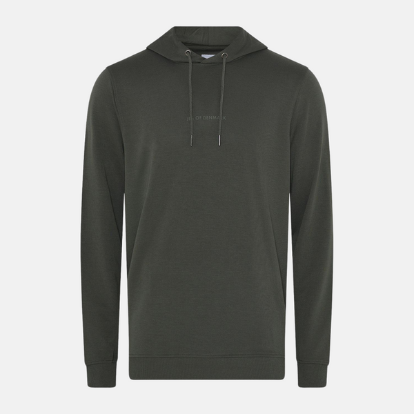 Dark green badge bamboo hoodie