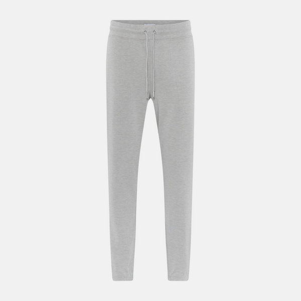 Hellgraue Bambus-Sweatpants mit Abzeichen