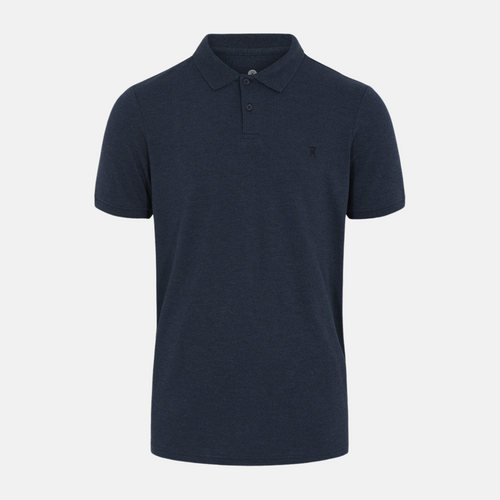 Navy pique bambus polo shirt fra JBS of Denmark