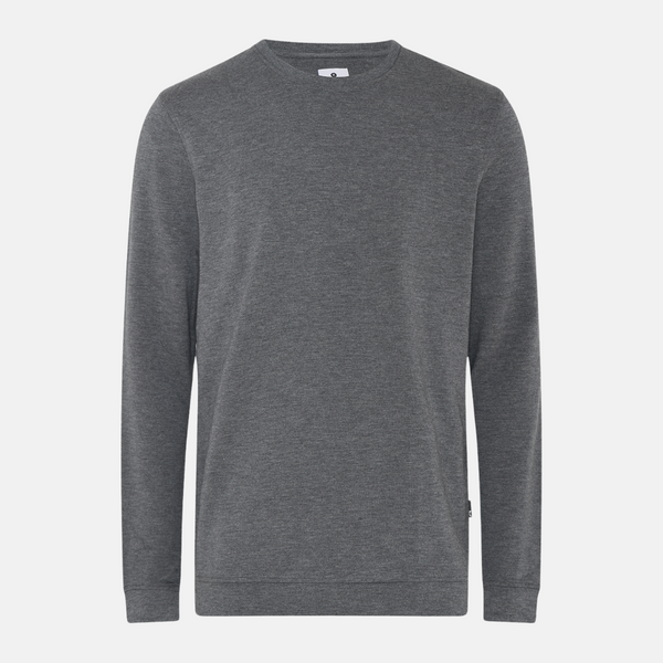 Dunkelgraues Sweatshirt mit Rundhalsausschnitt aus Bambus