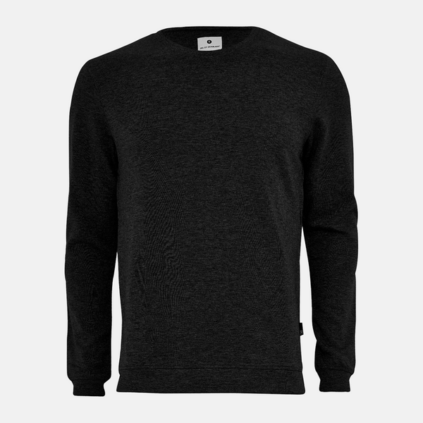 Schwarzes Sweatshirt mit Rundhalsausschnitt aus Bambus