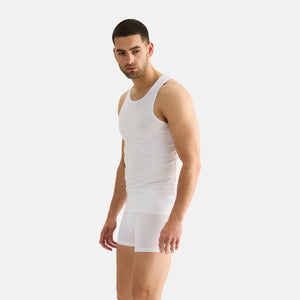 2 pak hvid bambus tank top fra JBS