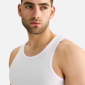 2 pak hvid bambus tank top fra JBS
