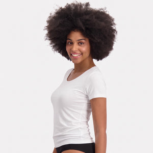 2 pak Hvid bambus T-shirt fra Bamboo Basics