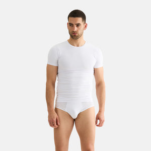 2 pak Hvid slim fit bambus T-shirt fra JBS