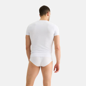 2 pak Hvid slim fit bambus T-shirt fra JBS