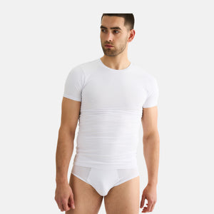 2 pak Hvid slim fit bambus T-shirt fra JBS