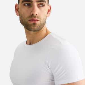 2 pak Hvid slim fit bambus T-shirt fra JBS