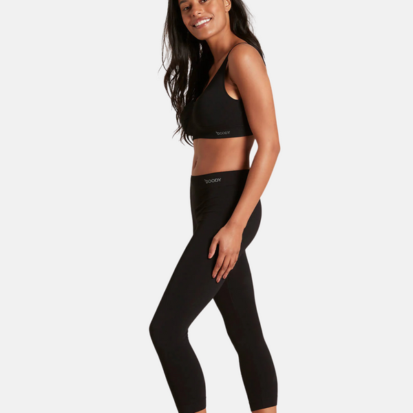 Schwarze Bambus 3/4 Leggings