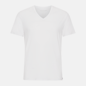 2 pak Hvid slim fit V-hals bambus T-shirt fra Copenhagen Bamboo