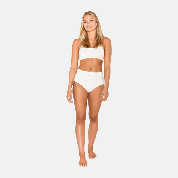 Weißer Maxi-Slip aus Bambus
