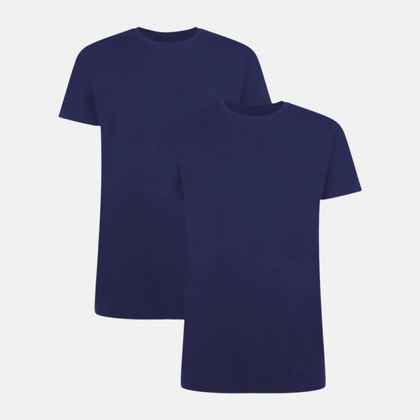 Ruben Bambus T-Shirt mit Rundhalsausschnitt - marineblau 2er-Pack