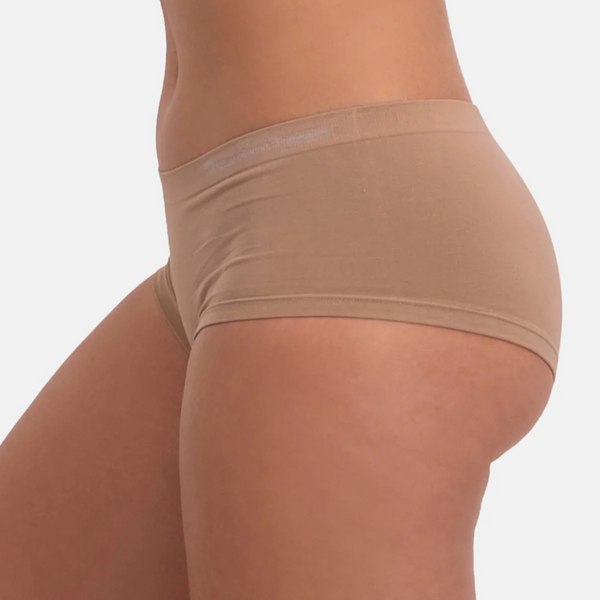 Sophie Bambus-Hüfthose mit schmalem Gummibund - hellbraun nude 2er-Pack