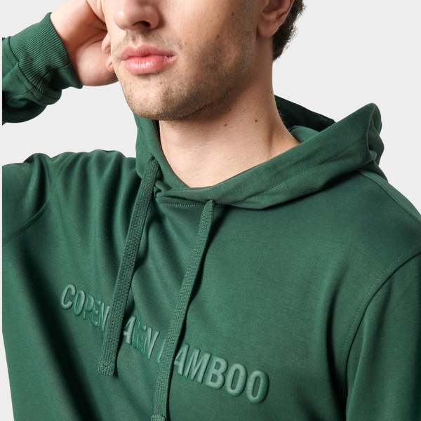 Grüner Bambus-Kapuzen-Jogginganzug mit Logo
