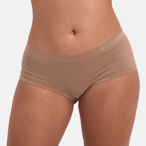 Sophie Bambus-Hüfthose mit schmalem Gummibund - hellbraun nude 2er-Pack