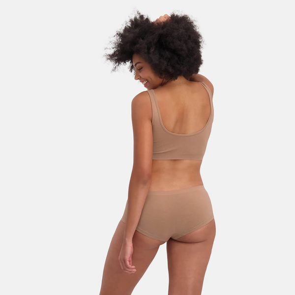 Sophie Bambus-Hüfthose mit schmalem Gummibund - hellbraun nude 2er-Pack