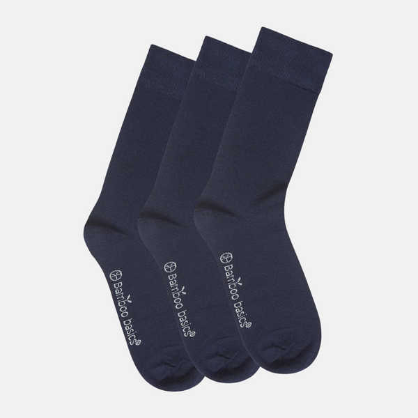 Beau Bambussocken - dunkelblau 3er Pack