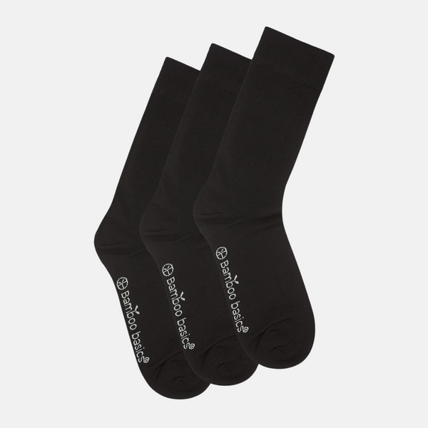 Beau Bambus Socken - schwarz 3er Pack
