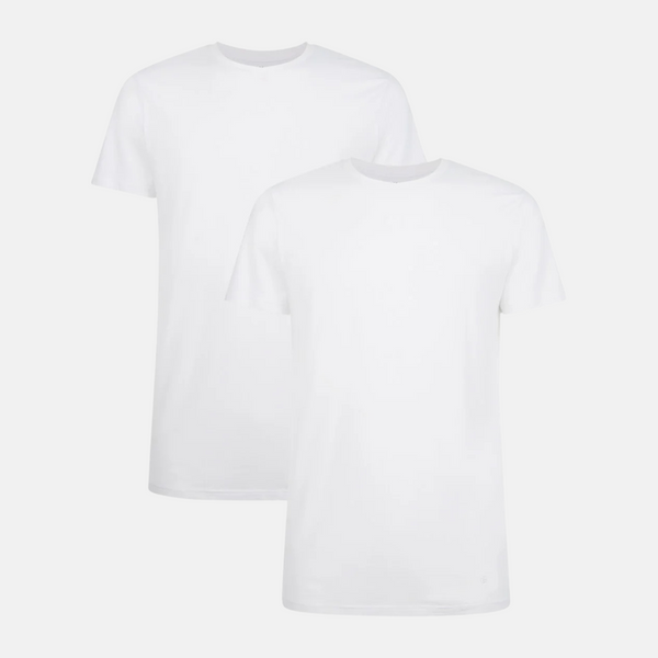 Ruben bamboo crew neck T-shirt - white 2 pack