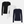 3er-Pack Langarm-Bambus-T-Shirt schwarz/weiß/marine
