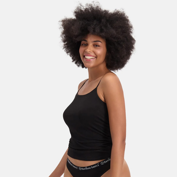 Vera Bambus Tank Top - schwarz 2er Pack