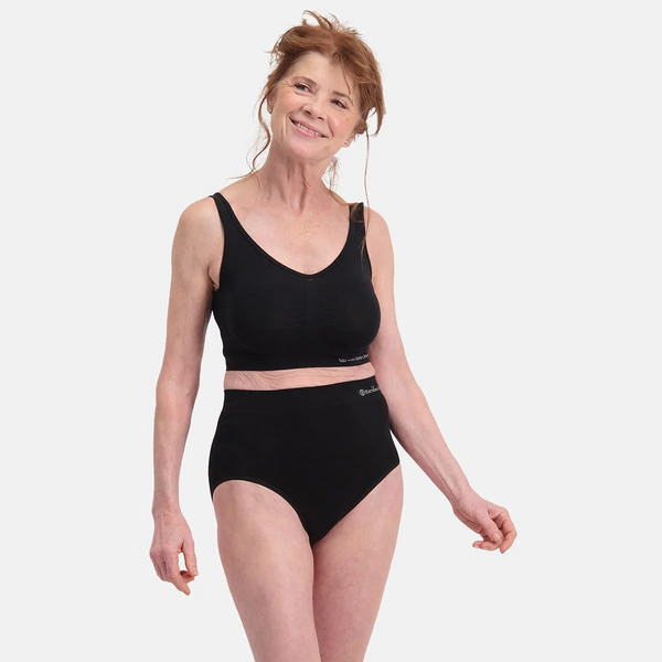 Amy bamboo extra high maxi briefs - schwarz 2er Pack